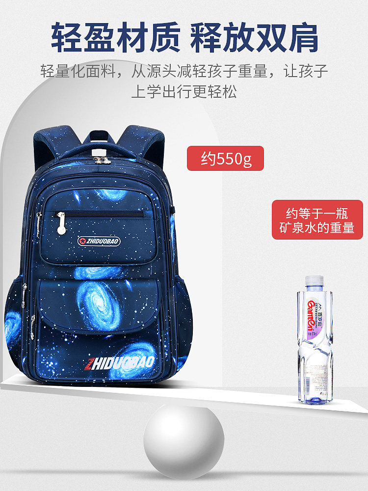 Children's Schoolbags for Boys from Grades One to Three to Six, Primary School Boys, 2025 New Style, Burden-Reducing Spine-Protecting Backpack