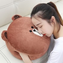 Cartoon winter warm hand pillow cover nap cushion warm hand cover pillow plush toy doll gift birthday woman