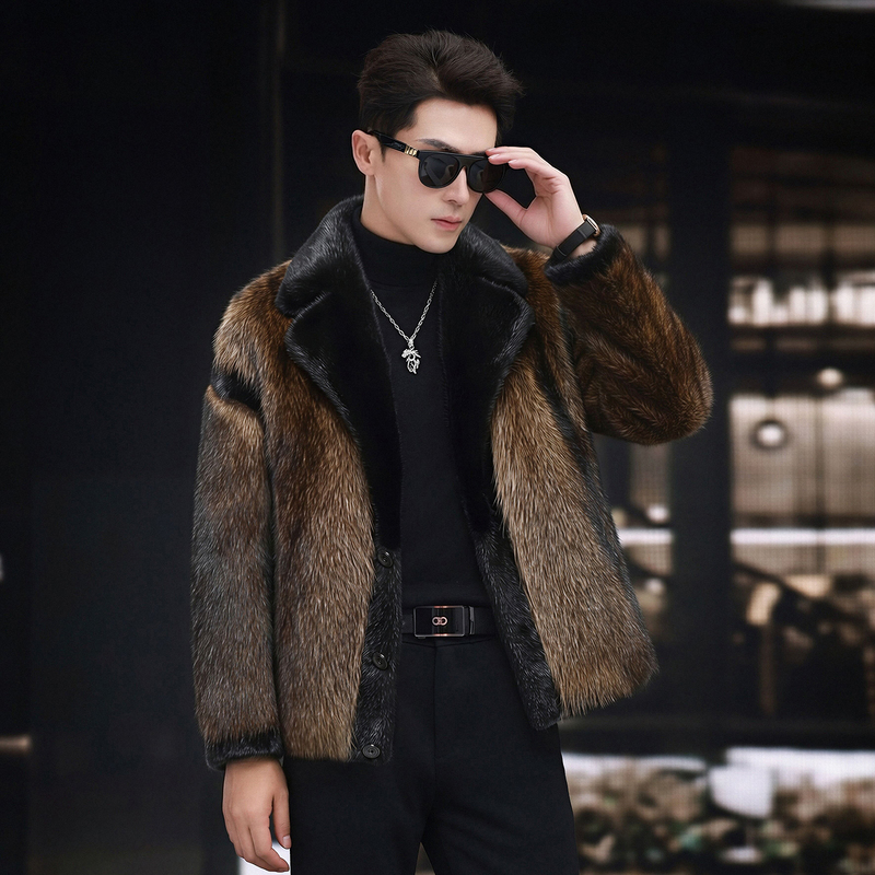 26 New Mink Fur Coats, Whole Mink Fur, Men's North American Imported Fisher Mink Coat, Suit Collar, Winter Back Leather 26 New Mink Fur Coats, Whole Mink Fur, Men's North American Imported Fisher Mink Coat, Suit Collar, Winter Back Leather
