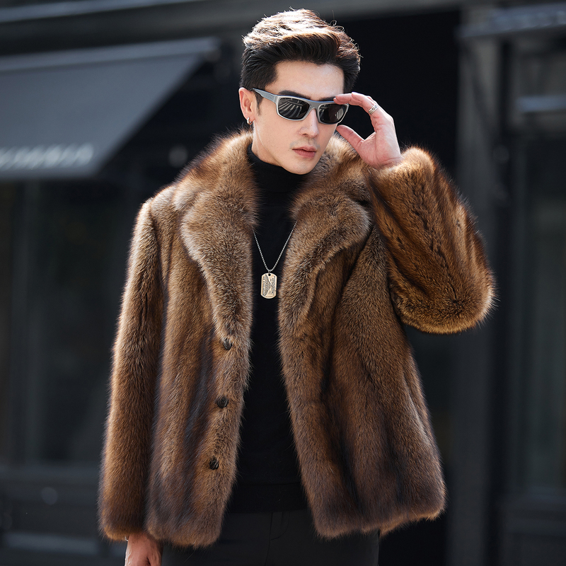 Men's Mink Coat, Genuine Mink, Imported from North America, Fisher Mink, Suit Collar, Mink Fur Jacket, Stylish and Trendy for Winter Men's Mink Coat, Genuine Mink, Imported from North America, Fisher Mink, Suit Collar, Mink Fur Jacket, Stylish and Trendy for Winter