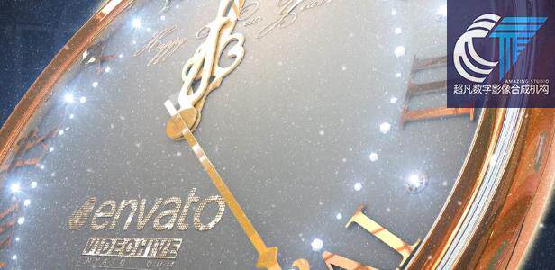 2017年大气钻石质感新年倒计时钟表时钟跨年倒数特效AE模板工程