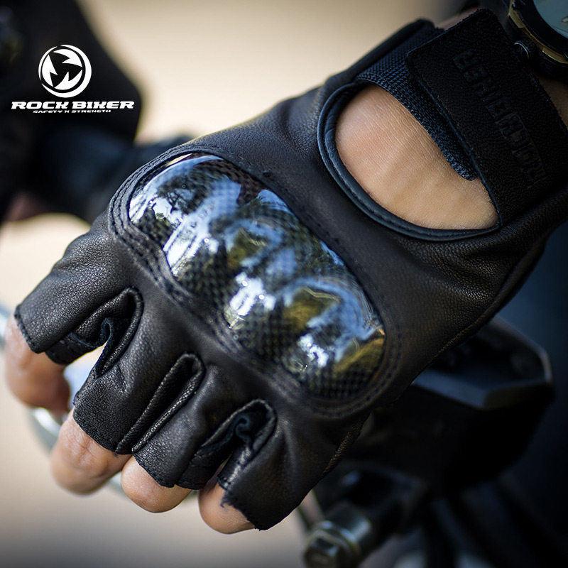 Rock Biker Retro - Retro Motorcycle Semifinger Gloves for men's full locomotive in autumn and winter to keep warm and waterproof