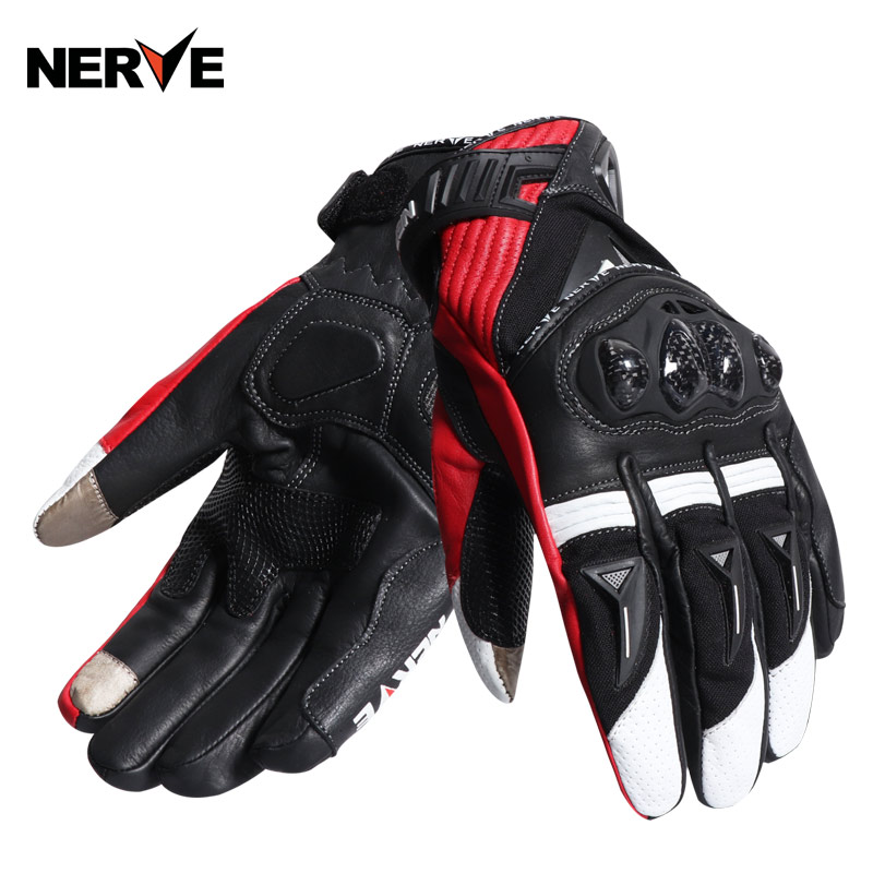 German NERVE Nev locomotive riding winter gloves new thickened cow leather warm locomotive gloves touch screen