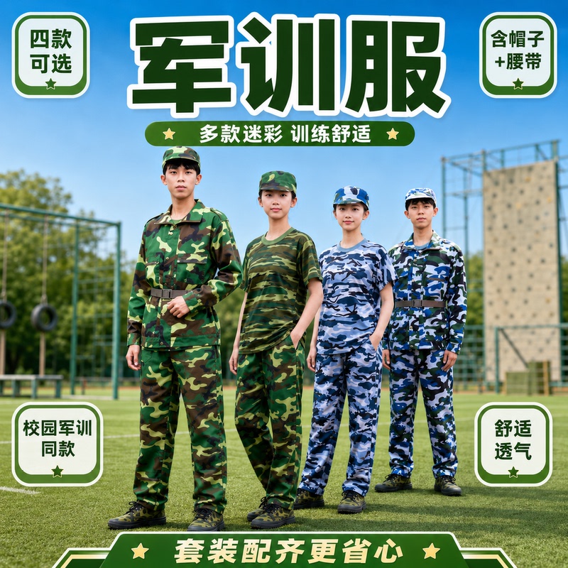 College Student Military Training Uniform Set for Men and Women, Sea Blue Student Clothing, Grass Green Summer Thin Style for High School Students College Student Military Training Uniform Set for Men and Women, Sea Blue Student Clothing, Grass Green Summer Thin Style for High School Students