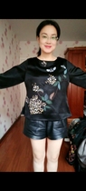 Silk Xiangyunsha 58 straight-painted hand-painted top pullover shirt ￥1080