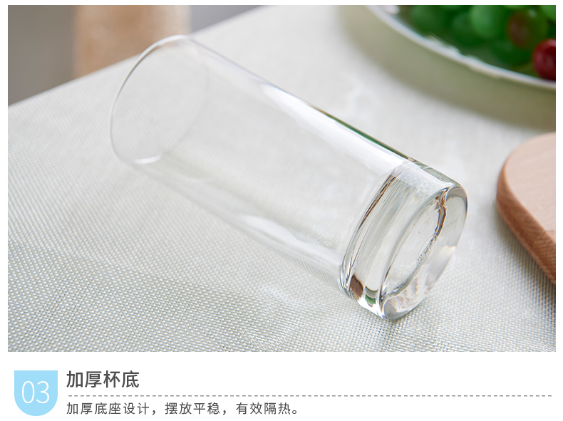 Ocean import gulls hin lead - free transparent glass printing straight glass heat - resistant glass of juice drinks tea cups