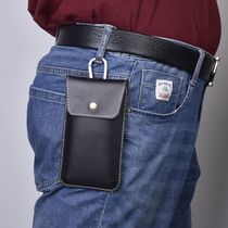 Suitable for Huawei P40 P30 P20Pro back clip buckle wearing strap waist hanging phone bag ultra-thin vertical calf leather male