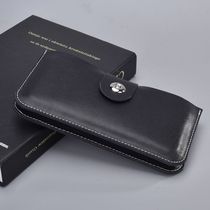 Brief genuine leather double mobile phone bag Two mobile phone sets two-in-one hand take cross section handmade bag wallet with two pieces