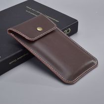 Genuine Leather Universal Mobile Phone Pocket Wearing Leather Strap Waist Hanging Bag Handmade Outdoor Ultra-thin Single Layer Vertical Bull Leather Cover