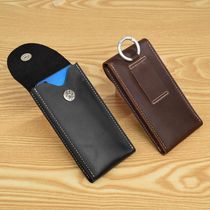 4 8 5 0 6 9 inch 7 2 phone pockets Single-layer ultra-thin vertical cover headliner Bull Leather Men Wearing Leather Strap Solid bag