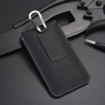 Suitable for Huawei mate30 30pro genuine leather mobile phone pocket wearing strap waist hanging bag ultra-thin single layer vertical