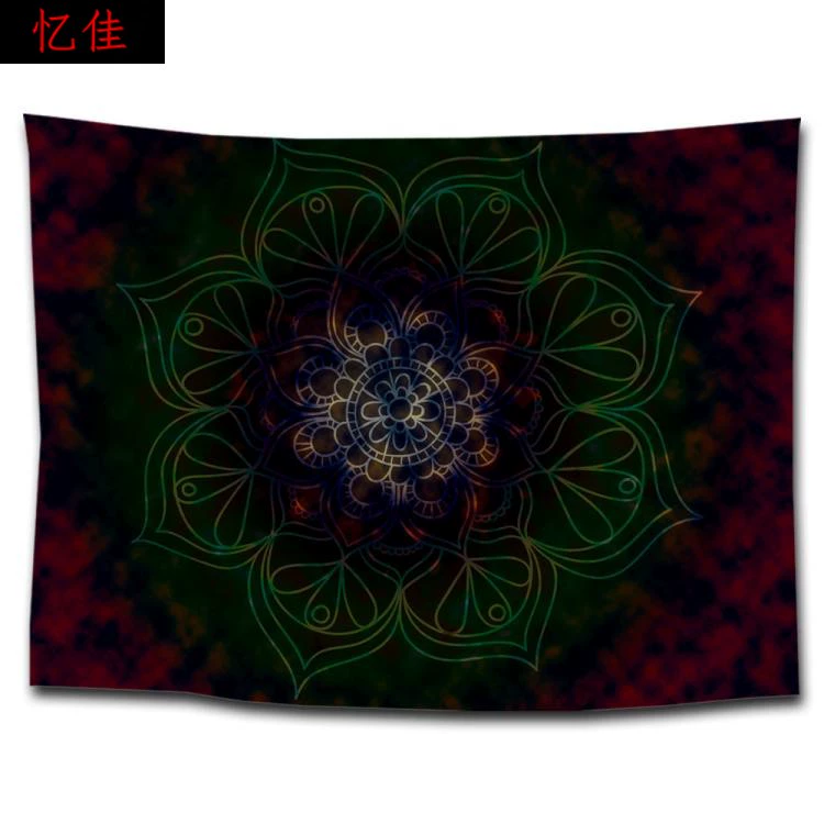 Tấm thảm boho in 3D mandala treo khăn tắm biển chăn phòng ngủ đầu giường khăn trải bàn - Tapestry