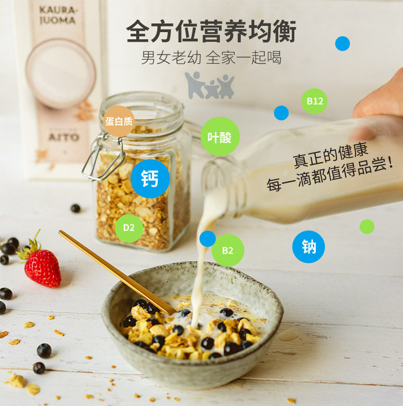 芬兰进口 Kaslink AITO 低脂无乳糖燕麦饮料 250ml*8瓶 图7