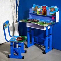 Bear infested childrens cartoon learning desk and chair combination Childrens desk Writing desk and chair set Childrens student desk