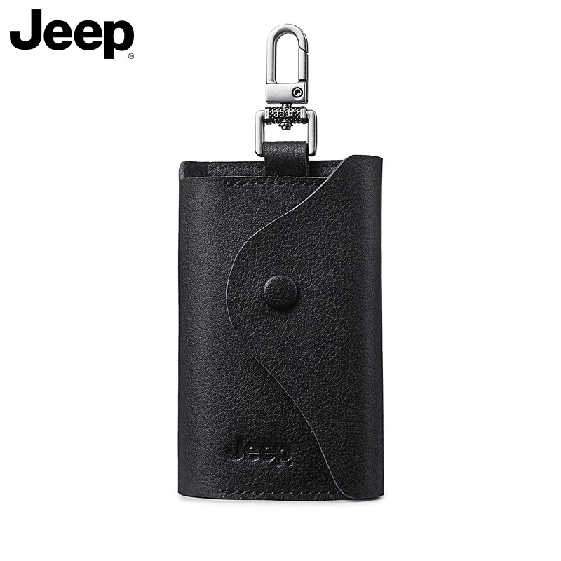 Jeep Key Bag Men's Section 2023 New Genuine Leather Large Capacity Male Style Containing Bag Multifunction Key Clip Hanging Bag-Taobao