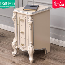 (clear cabin special price) European-style mini-bed head cabinet three drawers small family type narrow 25 25 30 35cm bedside cabinet