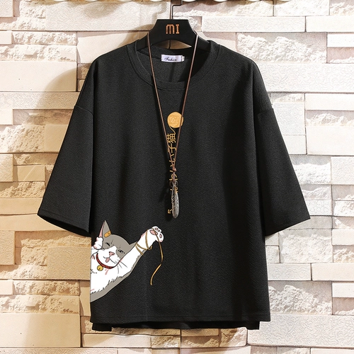 Летняя футболка с коротким рукавом, летняя одежда, большой размер, свободный крой