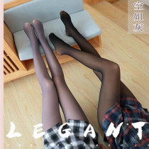 Spring thin one-piece translucent pants anti-hook silk fake transparent meat black pantyhose large size fat mm leggings womens stockings
