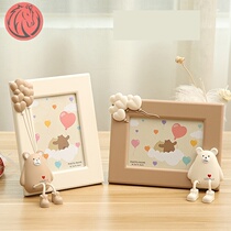 Photo frame set-up exquisite gift cute ins style small picture frame postcard desktop ornaments creative frame
