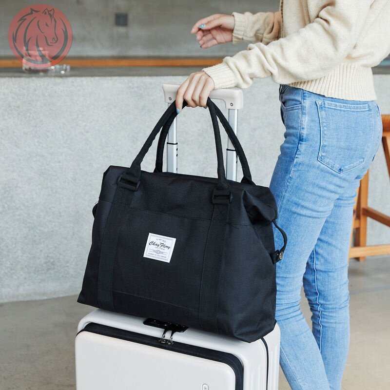 Travel bag can be set on trolley case short-term hanging luggage storage bag matching bag luggage bag short-distance luggage bag women