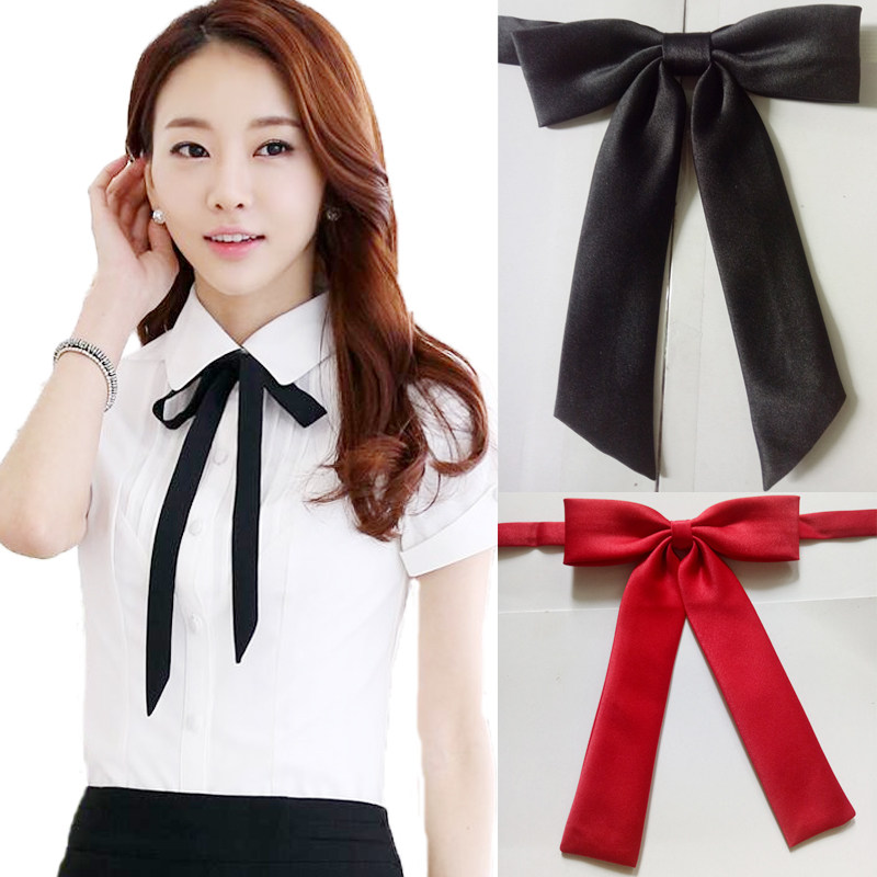 Accessories workwear to work dress white shirt to tie cute 2017 flight attendant to be sweetened with sweet neckline