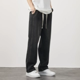 Износостойкие длинные тонкие летние джинсы, ретро штаны, в американском стиле, свободный прямой крой, эластичная талия