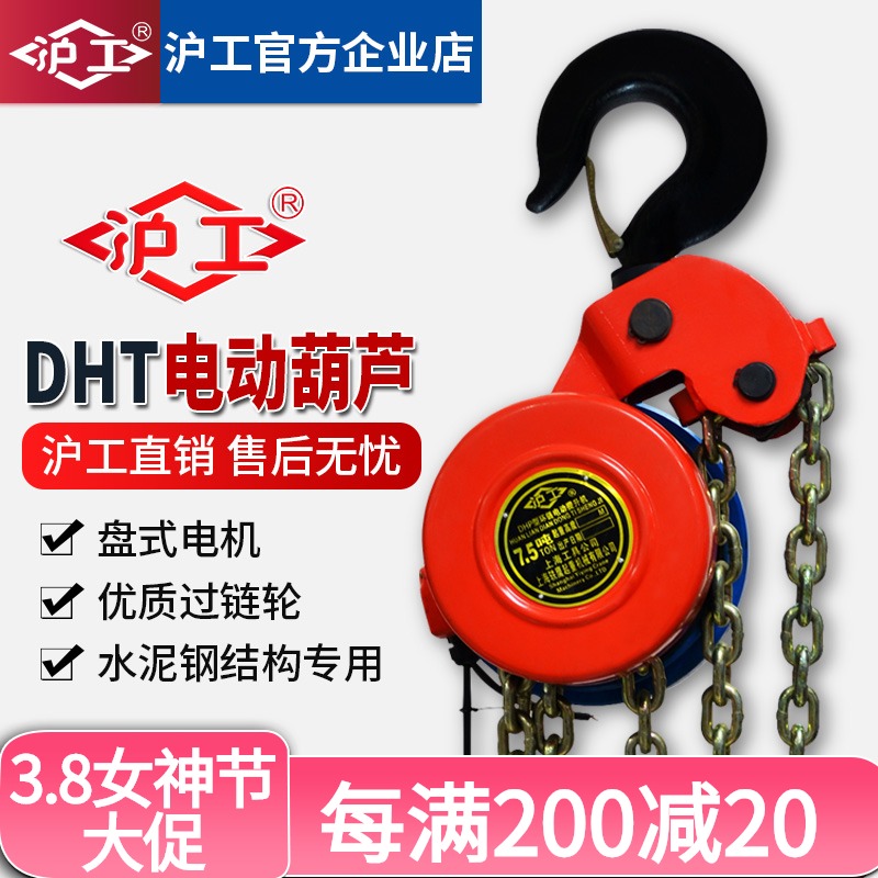 Shanghai working DHT electric lifter ring chain electric crane 10T20 ton 3M6 3M6 9M12M