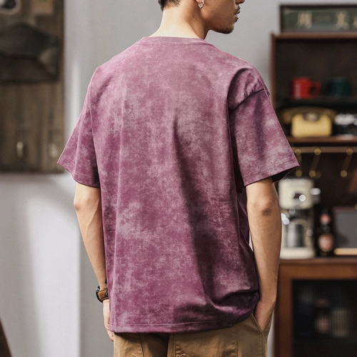 Хлопковая футболка с коротким рукавом, в американском стиле, изысканный стиль