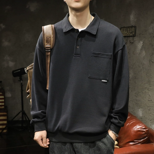 Футболка polo, мужской лонгслив, толстовка, весенняя куртка, в американском стиле, большой размер, тренд сезона