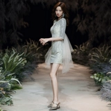 Вечернее платье, короткая элитная юбка, французский стиль