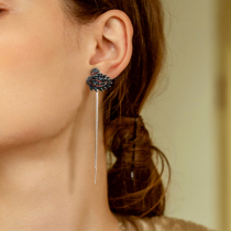 Ear wire Swan earrings 2021 New Tide long temperament senior earrings Joker earrings female