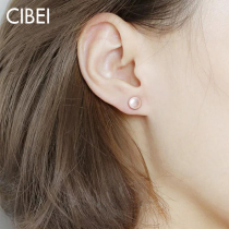 Advanced sense natural freshwater pearl earrings female sterling silver simple small earring temperament earrings 2021 New Tide