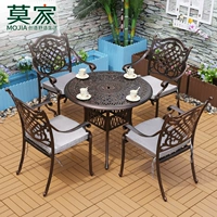Bàn ghế ban công Nội thất châu Âu ba hoặc năm bộ bàn cà phê trong nhà kết hợp giải trí ngoài trời sân vườn đúc bàn ghế nhôm bàn ghế sân vườn ngoài trời