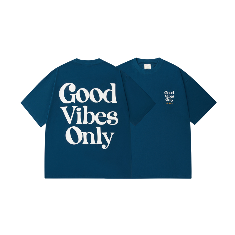 Goodvibesonly Good Vibes First "Basic" T-Shirt Summer Loose Fit Six Colors 260g