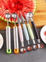 Stainless Steel Digger Fruit Ball Digger Ice Cream Round Spoon Carved Flower Knife Fruit Fork Fruit Knife Paring Knife