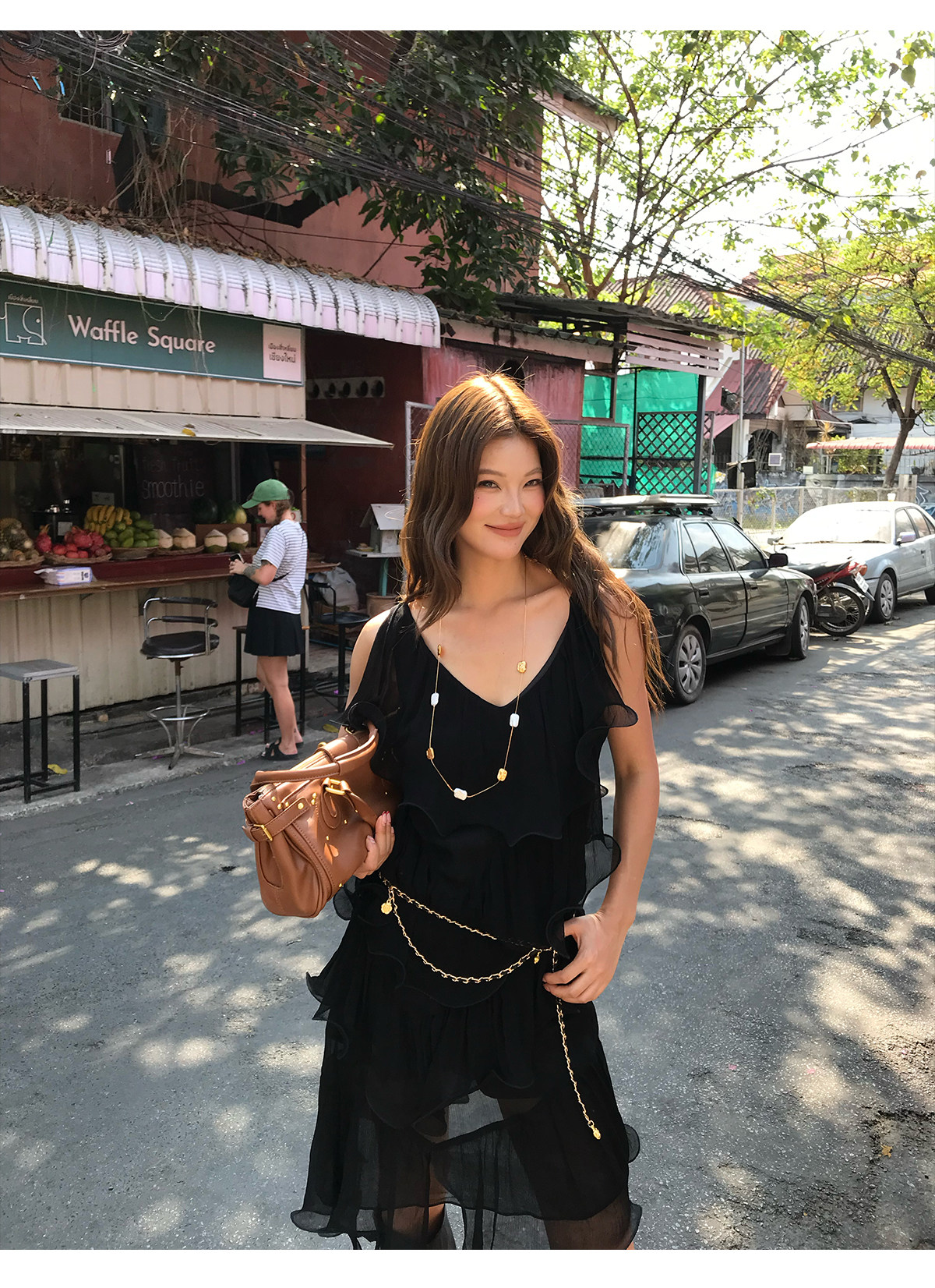 马儿MAR Винтажное платье с V-образным вырезом и оборками, летнее стройнящее короткое платье в курортном стиле для женщин