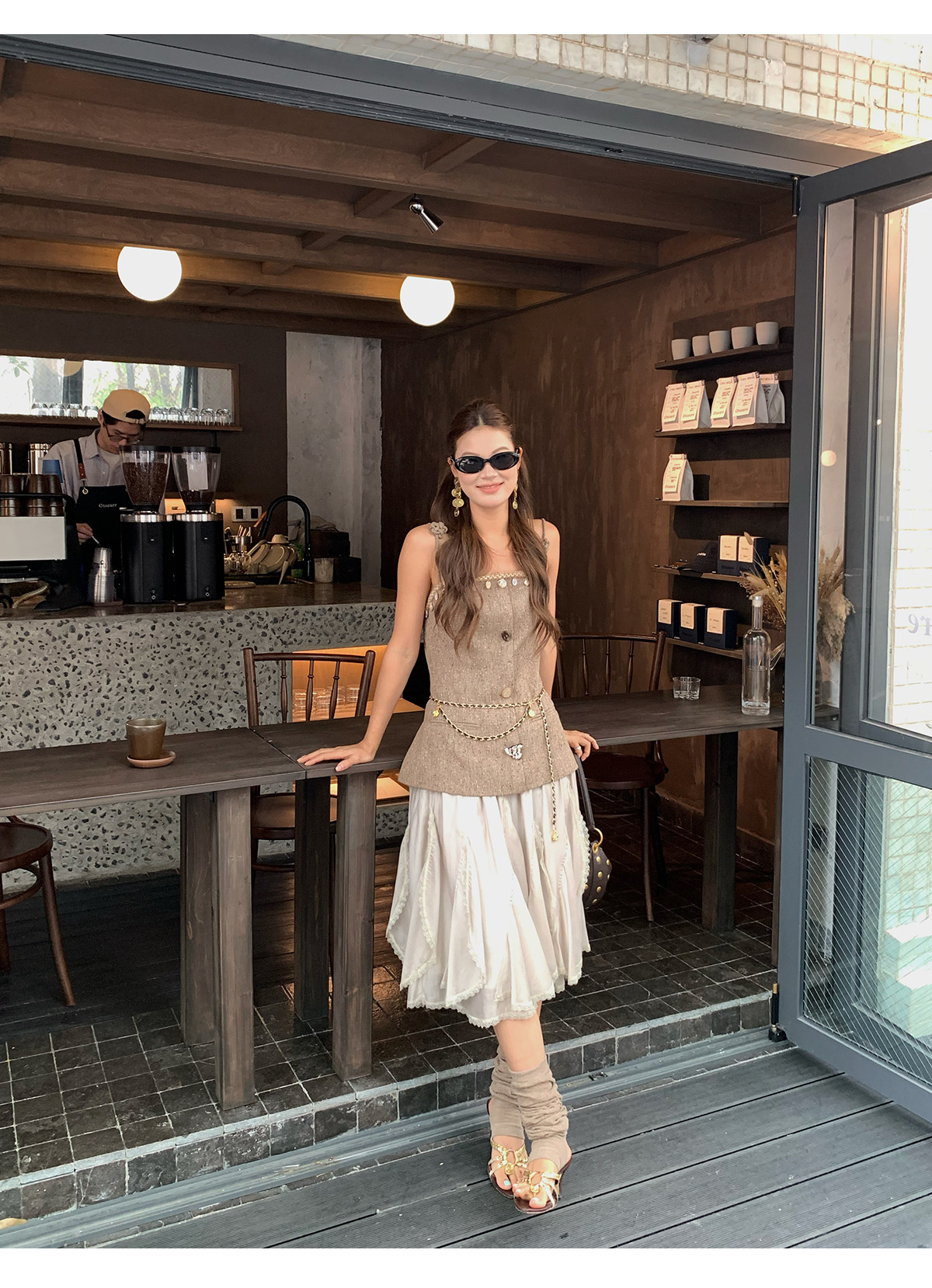 马儿MAR Модная юбка с неровным кружевным дизайном из смеси тенселя и ацетата с эластичным поясом