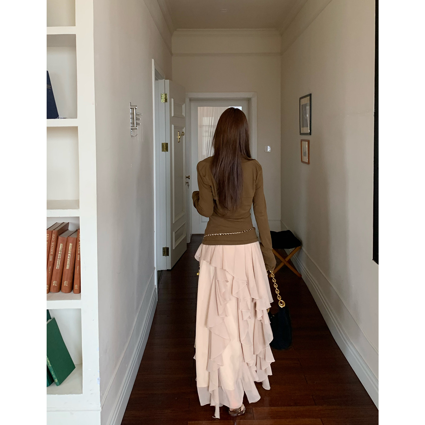 马儿MAR Французская романтическая многоярусная юбка с оборками женская универсальная стройнящая многослойная юбка-торт