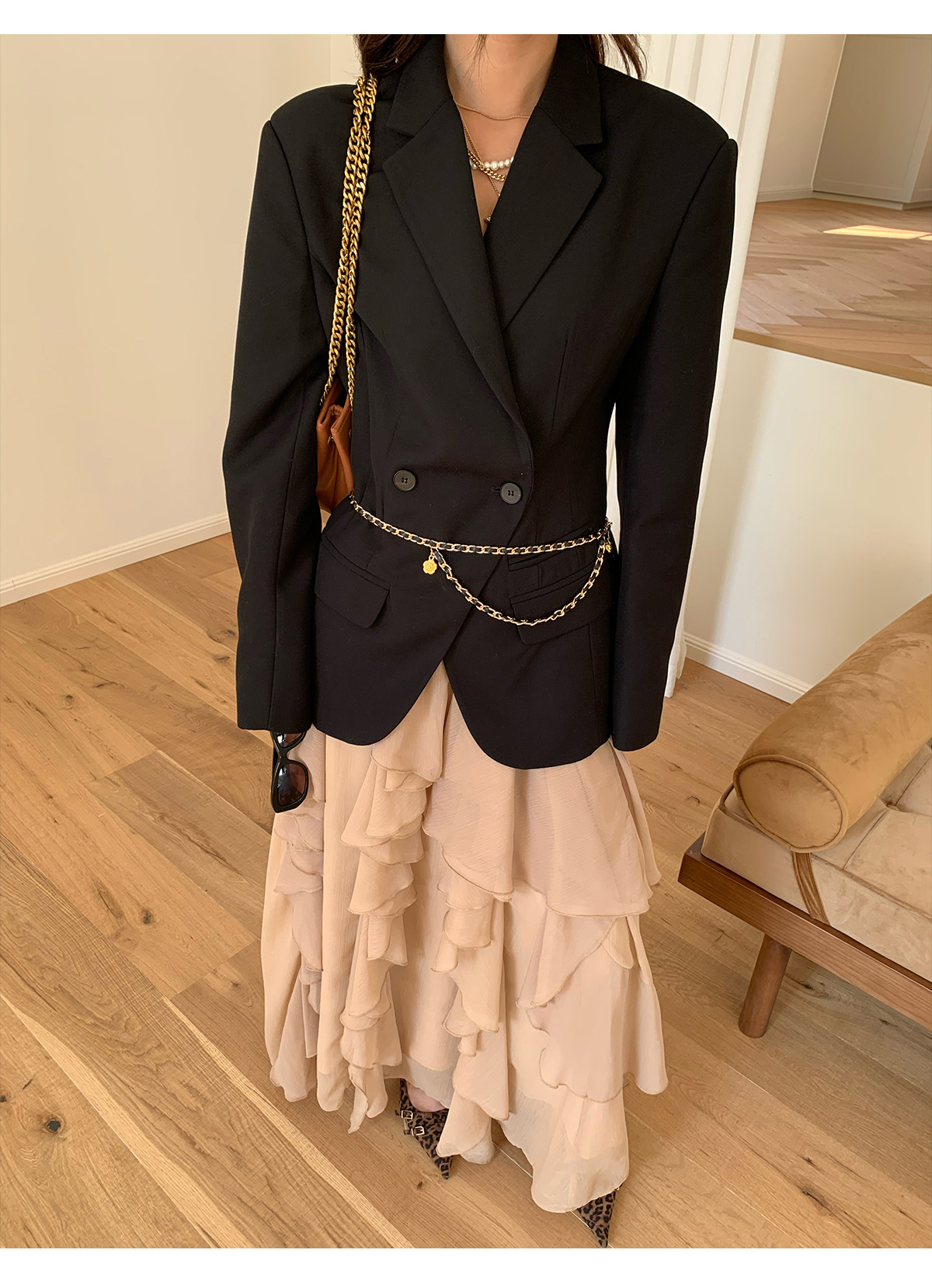 马儿MAR Французская романтическая многоярусная юбка с оборками женская универсальная стройнящая многослойная юбка-торт