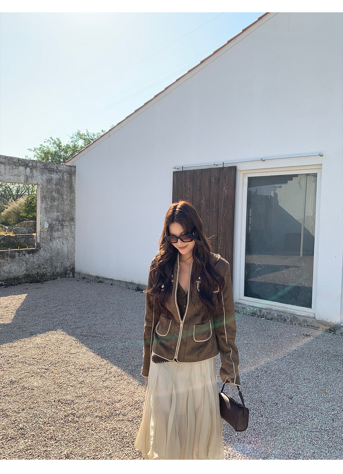 马儿MAR Элегантная А-силуэтная юбка средней длины из смесового тенселя с пышным подолом для женщин