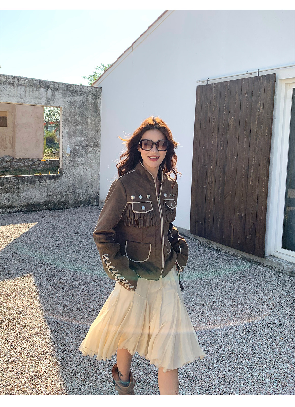 马儿MAR Элегантная А-силуэтная юбка средней длины из смесового тенселя с пышным подолом для женщин