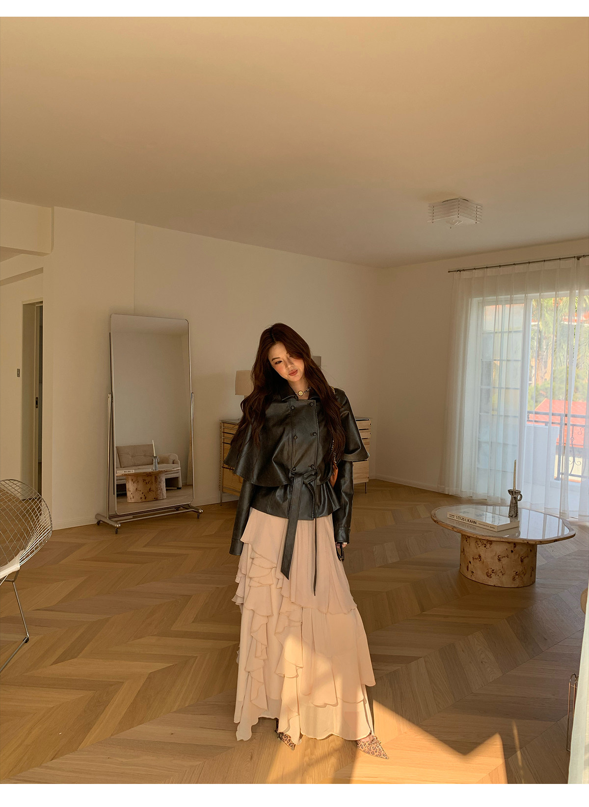 马儿MAR Французская романтическая многоярусная юбка с оборками женская универсальная стройнящая многослойная юбка-торт