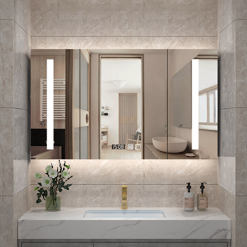 Smart Mirror Cabinet Alone Dressing Room Bathroom disposal cabinet Containing Cabinet Hanging Wall Style Bathroom mirror with storage with lamp Customized