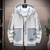 Mens wear coat spring and autumn teen tide jacket trend Korean Edition Junior high school students clothes