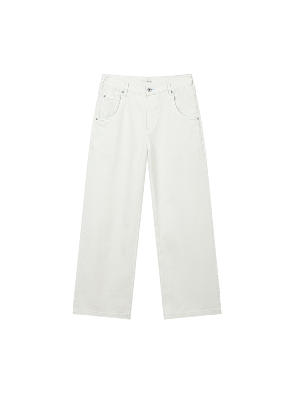 Aftertaste “Drop 12” Turkish Imported Light Blue Stitched Straight-Leg Bone White Jeans Aftertaste “Drop 12” Turkish Imported Light Blue Stitched Straight-Leg Bone White Jeans