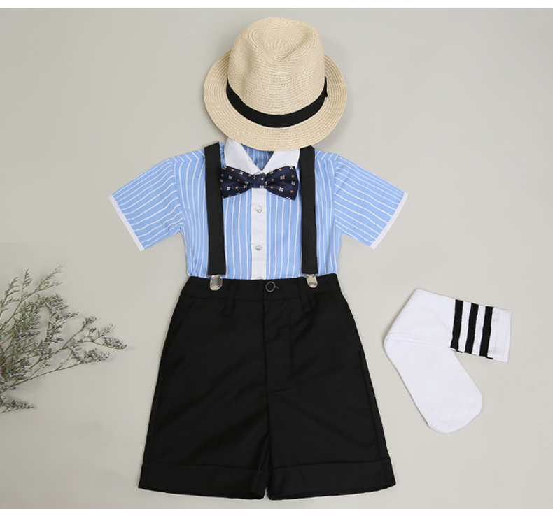 Chàng trai ăn mặc phù hợp với mùa hè trẻ em của đàn piano trang phục Anh bé bib nam hoa cô gái máy chủ hiệu suất trang phục váy đầm đẹp cho bé yêu