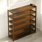 Полка для обуви для дома, красивая стойка для хранения на дверце обувного шкафа, экономичная многослойная бамбуковая пыленепроницаемая простая полка для обуви