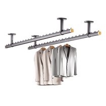 Balcony clothes drying rod wall fixed clothes drying rod windproof clothes hanging rod top-mounted hanging seat clothes drying rack artifact