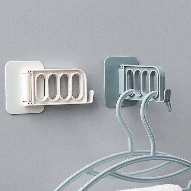 Folding hanger clothes hanger containing deviner can be folded with four holes hanger multifunctional hanger shake-up the same four-hole hanger