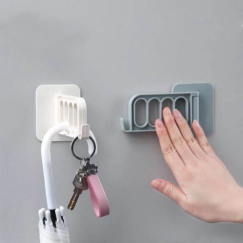 Wall-mounted seamless four-hole hanger storage hook vibrato multi-function magic folding space-saving home wardrobe drying clothes